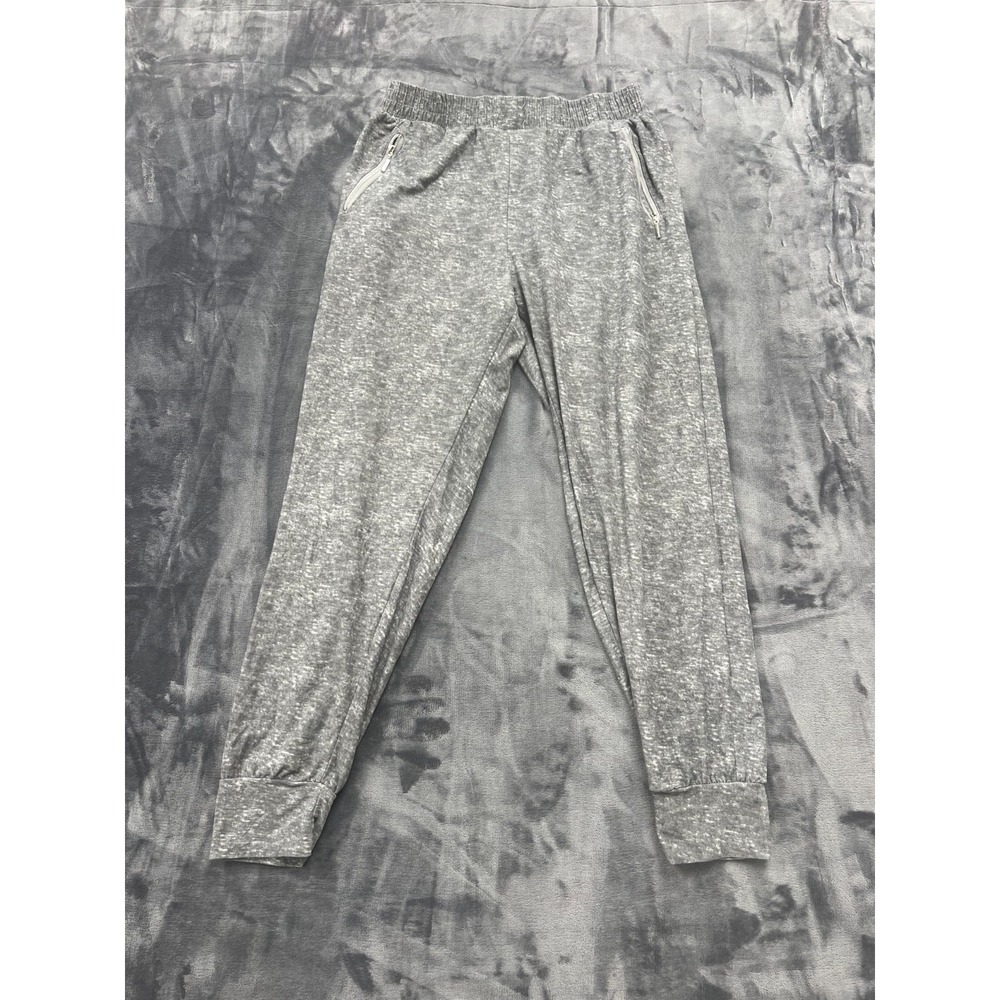 Indero Jogger Pants Mens L/XL Heather Gray Elastic Waist Tapered Leg Running